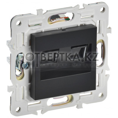 SKANDY Розетка компьютерная двойная RJ45 кат.6 SK-K04Bl черный IEK SK-K20-2-K02