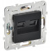 SKANDY Розетка компьютерная двойная RJ45 кат.6 SK-K04Bl черный IEK SK-K20-2-K02