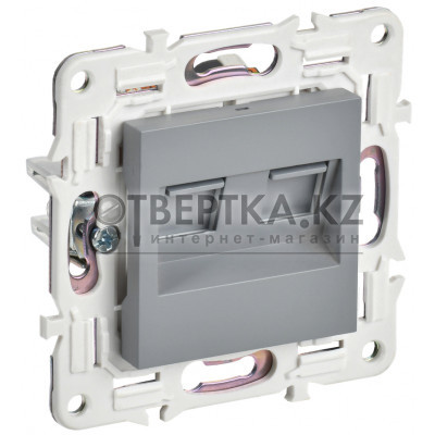SKANDY Розетка компьютерная двойная RJ45 кат.6 SK-K04Gr серый IEK SK-K20-2-K03