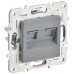 SKANDY Розетка компьютерная двойная RJ45 кат.6 SK-K04Gr серый IEK SK-K20-2-K03