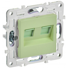 SKANDY Розетка компьютерная двойная RJ45 кат.6 SK-K04G мятный IEK SK-K20-2-K06 в Усть-Каменогорске