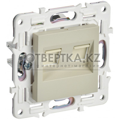 SKANDY Розетка компьютерная двойная RJ45 кат.6 SK-K04B бежевый IEK SK-K20-2-K10