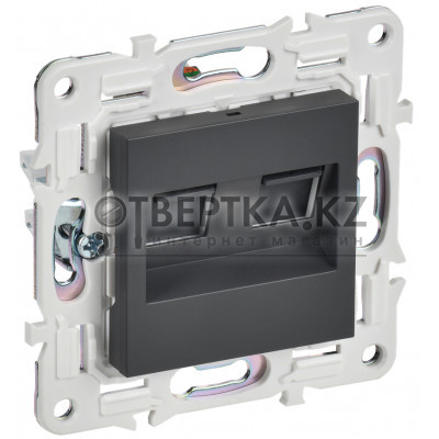 SKANDY Розетка компьютерная двойная RJ45 кат.6 SK-K04T титан IEK SK-K20-2-K48
