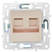 SKANDY Розетка компьютерная двойная RJ45 кат.6 SK-K04Sa песочный IEK SK-K20-2-K98