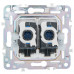 SKANDY Розетка компьютерная двойная RJ45 кат.6 SK-K04Sa песочный IEK SK-K20-2-K98