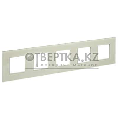 SKANDY Рамка 5-местная SK-F25B стекло беж. IEK SK-M52-G-K10