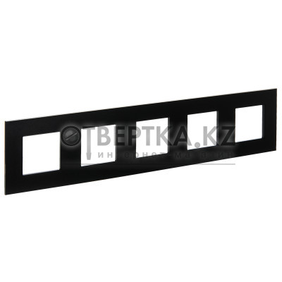 SKANDY Рамка 5-местная SK-F35Bl металл черный IEK SK-M52-M-K02