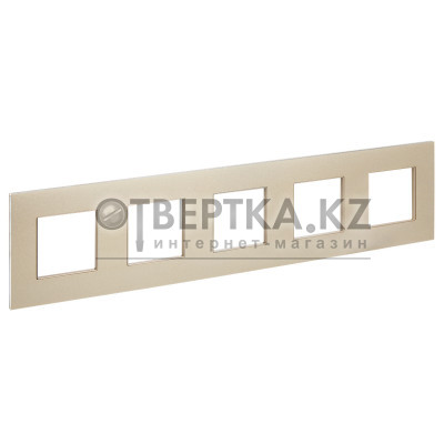 SKANDY Рамка 5-местная SK-F35Sh металл шампань IEK SK-M52-M-K37