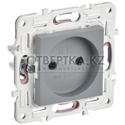 SKANDY Розетка без заземления с защитными шторками 10А SK-R01Gr серый IEK SK-R13-10-K03