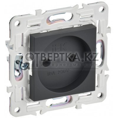 SKANDY Розетка без заземления с защитными шторками 10А SK-R01T титан IEK SK-R13-10-K48