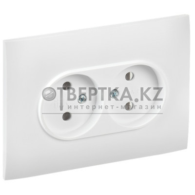 Розетка 2-местная IEK SKANDY 10А SK-R10W SK-R20-10-K01-F 