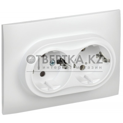 Розетка 2-местная IEK SKANDY 16А SK-R08W SK-R21-16-K01-F 