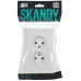 SKANDY Розетка 2-местная без заземления с защитными шторками 10А в сборе SK-R09W арктический белый IEK SK-R23-10-K01-F