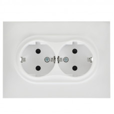 Розетка 2-местная SKANDY 16А SK-R07W IEK SK-R24-16-K01-F 