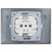 SKANDY Розетка 2-местная и крышкой 16А в сборе IP44 SK-R12N металл никель IEK SK-R26-16-44-K50-F