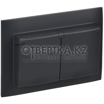 Розетка 2-местная и крышкой IEK SKANDY 16А IP44 SK-R12G SK-R26-16-44-K53-F 