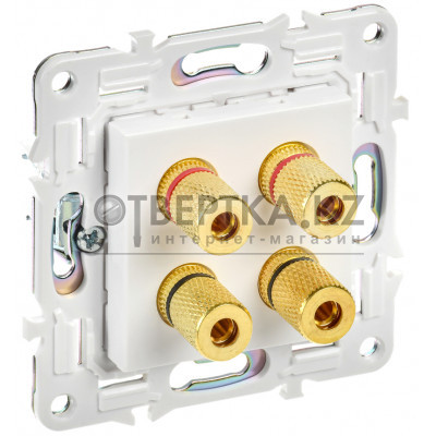 SKANDY Аудиорозетка 4-местная SK-A01W арктический белый IEK SK-S40-K01