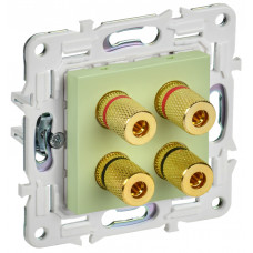 SKANDY Аудиорозетка 4-местная SK-A01G мятный IEK SK-S40-K06 в Костанае