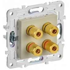 SKANDY Аудиорозетка 4-местная SK-A01B бежевый IEK SK-S40-K10 в Костанае