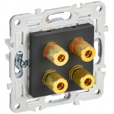 SKANDY Аудиорозетка 4-местная SK-A01T титан IEK SK-S40-K48 в Костанае