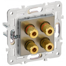 SKANDY Аудиорозетка 4-местная SK-A01N металл никель IEK SK-S40-K50 в Таразе