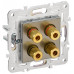 SKANDY Аудиорозетка 4-местная SK-A01N металл никель IEK SK-S40-K50