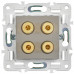 SKANDY Аудиорозетка 4-местная SK-A01N металл никель IEK SK-S40-K50