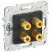 SKANDY Аудиорозетка 4-местная SK-A01G графит IEK SK-S40-K53