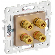 SKANDY Аудиорозетка 4-местная SK-A01Sa песочный IEK SK-S40-K98 в Костанае