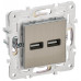 SKANDY Розетка USB AA 3,1А SK-R15N металл никель IEK SK-U21-D31-K50