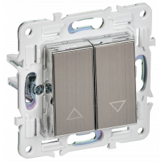 SKANDY Выключатель жалюзи 10А SK-V12N металл никель IEK SK-V15-0-10-K50 в Таразе