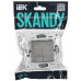 SKANDY Выключатель жалюзи 10А SK-V12N металл никель IEK SK-V15-0-10-K50