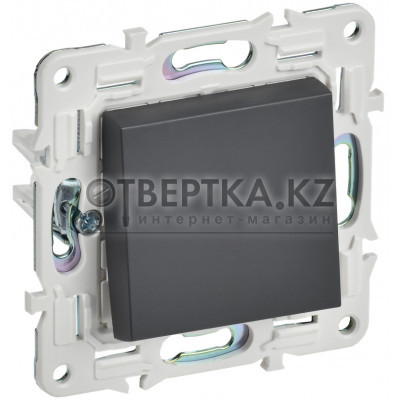 SKANDY Выключатель 1-клавишный кнопочный 10А SK-V14T титан IEK SK-V17-0-10-K48