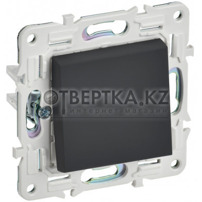 SKANDY Выключатель 1-клавишный кнопочный 10А SK-V14G графит IEK SK-V17-0-10-K53