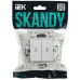 Выключатель 2-клавишный проходной с индикацией IEK SKANDY 10А SK-V10W SK-V22-1-10-K01 