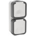 TORS Розетка 2-местная вертикальная 16А IP55 TS232 серо-белый IEK TS-R26-16-55-V-K41