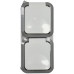 TORS Розетка 2-местная вертикальная 16А IP55 TS232 серо-белый IEK TS-R26-16-55-V-K41