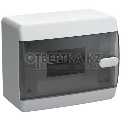 UNION Compact Корпус пластиковый ЩРН-П-6 IP41 черная прозрачная дверь IEK UIC-KP12-N-06-41-K01 