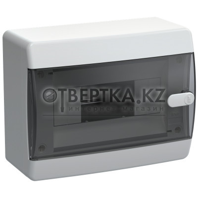 UNION Compact Корпус пластиковый ЩРН-П-8 IP41 черная прозрачная дверь IEK UIC-KP12-N-08-41-K01 