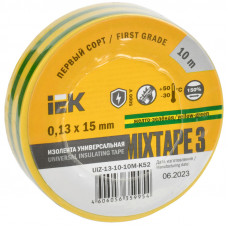 MIXTAPE 3 Изолента 0,13х15мм желто-зеленая 10м IEK UIZ-13-10-10M-K52  в Кокшетау