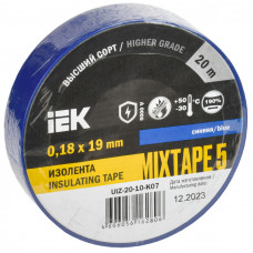 MIXTAPE 5 Изолента 0,18х19мм синяя 20м IEK UIZ-20-10-K07 