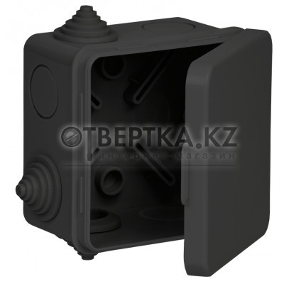 Коробка распаячная IEK КМ41238 IP54 7 RAL 9005 UKO31-080-080-050-K02-54 UKO31-080-080-050-K02-54 