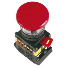 Кнопка IEK AEAL-22 d22мм 240В 1з+1р с фиксацией красный в Кокшетау