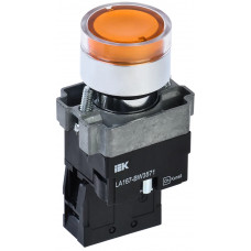 Кнопка IEK LA167-BW3571 d=22мм RC 1з с подсвет. желтая в Костанае