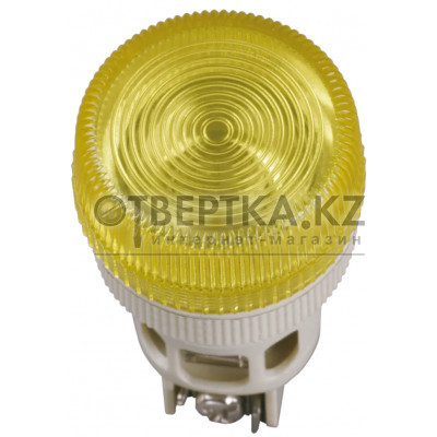 Лампа сигнальная желтый неон IEK ENR-22 d22мм 240В цилиндр BLS40-ENR-K05
