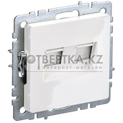 Розетка компьютерная двойная IEK BRITE кат.5E RJ45 РК10-2-БрБ BR-K20-1-K01