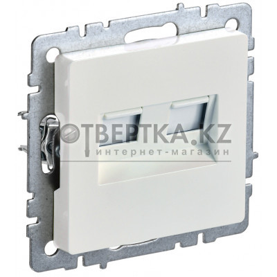 Розетка компьютерная двойная IEK BRITE кат.5E RJ45 РК10-2-БрЖ BR-K20-1-K36