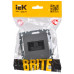 Розетка компьютерная двойная IEK BRITE RJ45 кат.5E РК10-2-БрС BR-K20-1-K46