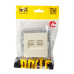 Розетка двойная IEK BRITE RJ11+RJ45 кат.5E РК/Т12-БрКр BR-KT20-O-1-K10