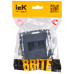 Розетка двойная IEK BRITE RJ11+RJ45 кат.5E РК/Т12-БрМ BR-KT20-O-1-K35